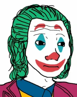 🤡 Joker badut, meme, wojak, NPC, avatar, kartun, karakter telegram sticker