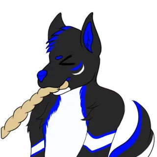 😣 antropomórfico, Furry, Desenho animado, Cachorro, Animação telegram sticker