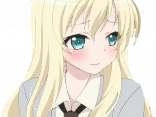 🙈 Anime, Chica, Personaje, Pelo rubio, Linda, Manga telegram sticker