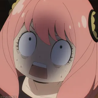 🍥 Anya Forger Spy x Family Anya, Spy x Family, anime, spaventato, scioccato, preoccupato telegram sticker