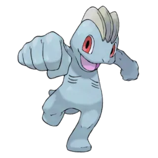 🔵 Machop Pokémon pokemon, machoc, combat, monstre, personnage, anime, jeu telegram sticker