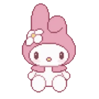 😊 My Melody My Melody, Sanrio, personaje, lindo, kawaii, rosa, conejo telegram sticker