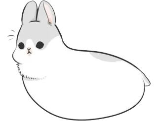 🐇 królik, zajączek, zwierzę, słodki, zwierzak, puchaty telegram sticker