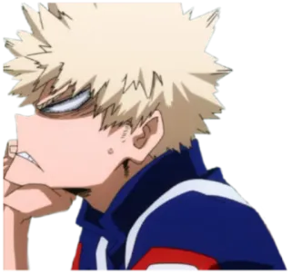 😤 Katsuki Bakugo My Hero Academia 动漫, 生气, 爆炸, 英雄 telegram sticker