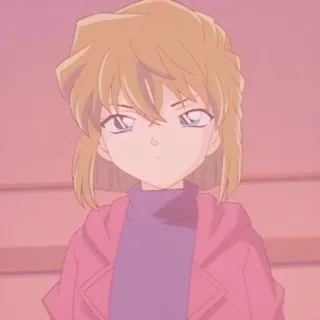 🌷 Ran Mouri Detective Conan anime, cartoon, ran mouri, detective conan telegram sticker