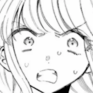 📂 anime, manga, terkejut, khawatir, ekspresi, wajah, kartun telegram sticker