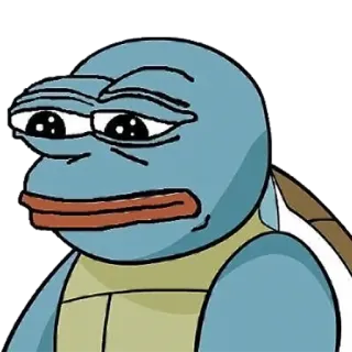 😔 pokemon, squirtle, meme, triste, pepe, emoções telegram sticker