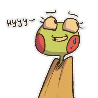 😅 НУУУ~ kikker, schattig, cartoon, dier, personage telegram sticker