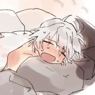 🍂 애니메이션, 수면, 귀여운, 피곤한, 카와이 telegram sticker