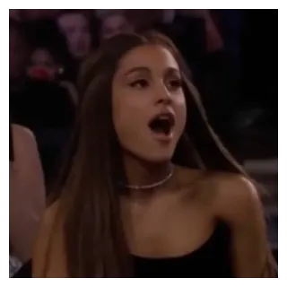 💧 Ariana Grande femme, chanteuse, choquée, célébrité, surprise telegram sticker