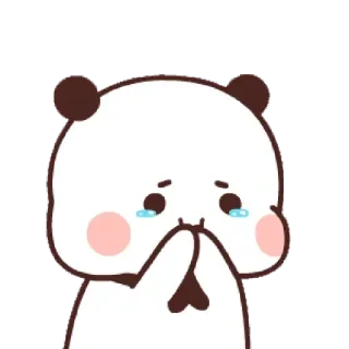 🥺 panda, carino, triste, lacrime, kawaii telegram sticker