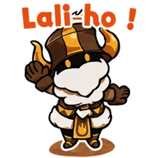 👋 Lali~ho! 漫画, 可愛い, ステッカー, 角 telegram sticker