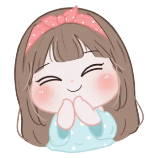 🍪 cute, girl, cartoon, illustration, kawaii, adorable, smiling telegram sticker