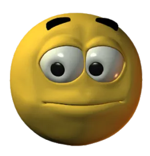 😐 emoji, 3d, faccia, espressione, giallo, confuso whatsapp sticker