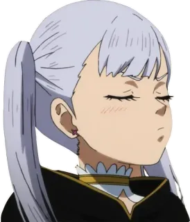 😕 Noelle Silva Black Clover 애니메이션, 마법, 노엘 실버, 블랙 클로버, 캐릭터, 만화 telegram sticker