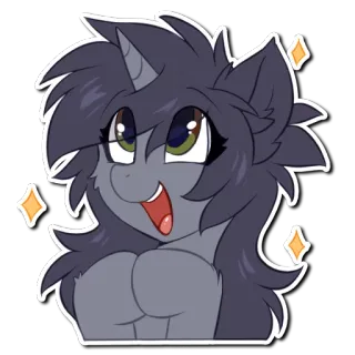 😃 ポニー, アニメ, 動物, ユニコーン, 可愛い, キラキラ telegram sticker