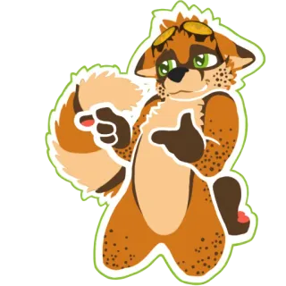 👈 Furry, Tier, Cartoon, Charakter, Fuchs, Anthropomorph telegram sticker