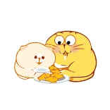 🐟 cat, dog, food, cute, cartoon telegram sticker