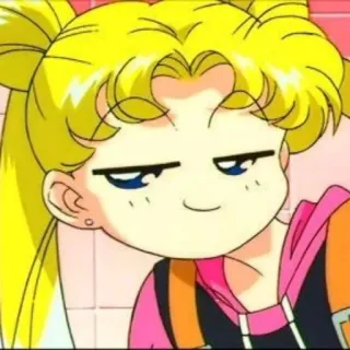 🌈 Sailor Moon anime, cartoon, smug, meme, expression, character telegram sticker