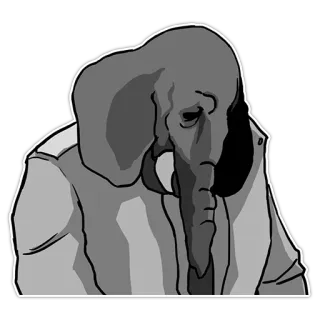 Человек зеленый слоник telegram stickers