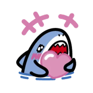 Small shark cute Emoji  @SeanChannel telegram stickers