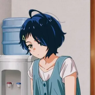🐣 Anime, Menina, Personagem, Desenho animado, Fofo, Triste telegram sticker