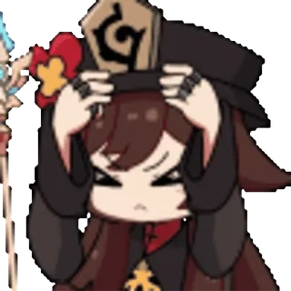 🔨 Hu Tao Genshin Impact 动漫, 游戏, 原神, 胡桃, 角色 telegram sticker
