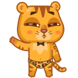 😘 老虎, 卡通, 动物, 搞笑, 猫 telegram sticker