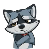 😒 raton laveur, triste, mignon, animal, dessin animé telegram sticker