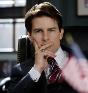 ✖ Tom Cruise actor, celebridad, retrato, traje telegram sticker