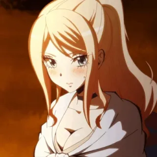 🌙 Anime, Kobieta, Blondynka, Kreskówka telegram sticker