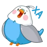 😃 鳥, インコ, 漫画, 動物, かわいい telegram sticker