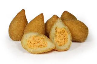 🍞 コシーニャ, ブラジル スナック, 食べ物, 揚げ物, 鶏肉, ストリートフード telegram sticker