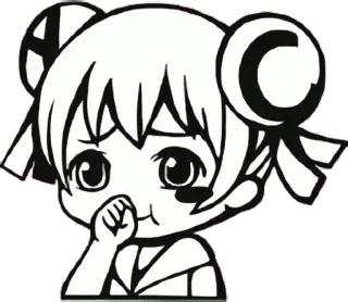 😜 cartoon, anime, girl, chibi, cute telegram sticker