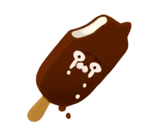😭 pop ไอศกรีม, ช็อกโกแลต, ของหวาน, ไอติม, หวาน whatsapp sticker