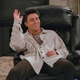 🙋 Joey Tribbiani Friends Friends, Joey, Matt LeBlanc, Série TV, Sitcom, Années 90 whatsapp sticker