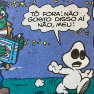 😤 TÔ FORA! NÃO GOSTO DISSO AÍ NÃO, MEU! kartun, gelembung ucapan, komik telegram sticker
