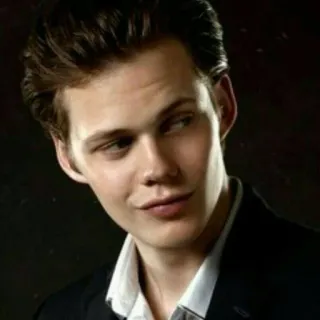 🔗 Bill Skarsgård актер, знаменитость, портрет, мужчина, улыбающийся telegram sticker