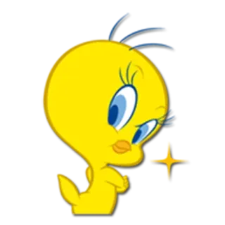 😏 Tweety Bird Tweety, ptak, kreskówka, żółty, Warner Bros, Looney Tunes telegram sticker