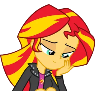 ✍ Sunset Shimmer My Little Pony: Equestria Girls sunset shimmer, mlp, equestria girls, kartun, animasi telegram sticker