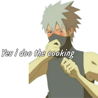 🌟 Yes i doo the cooking cooking, anime, meme, cartoon telegram sticker