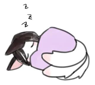 💤 zzz sleeping, anime, cute, tired, sleepy, chibi, cartoon telegram sticker