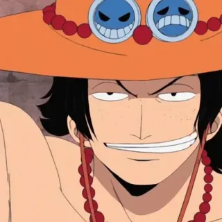 🗝️ Portgas D. Ace One Piece 애니메이션, 원피스, 포트거스 D. 에이스, 캐릭터, 화권, 해적 telegram sticker
