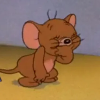😅 Jerry Mouse Tom and Jerry Dessin animé, Souris, Drôle, Épuisé, Somnolent telegram sticker