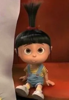 😕 Agnes Despicable Me cartoon, animation, character, cute, child telegram sticker