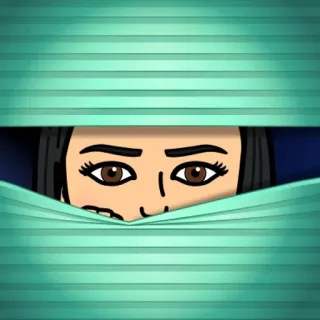 👀 regard indiscret, femme, stores, caché, secret, regardant telegram sticker
