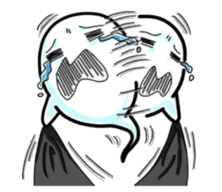 😫 verdrietig, huilen, spraakballon, bedroefd telegram sticker