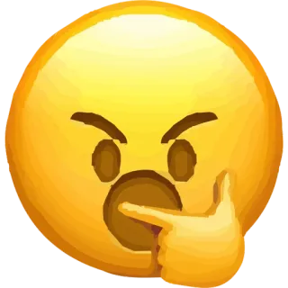 😡 emoji, denken, nachdenken, überlegen whatsapp sticker