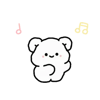 💬 urso, fofo, kawaii, adesivo, desenho animado, animal whatsapp sticker