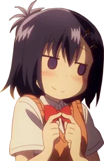 😗 anime, girl, cute, school uniform, blush telegram sticker
